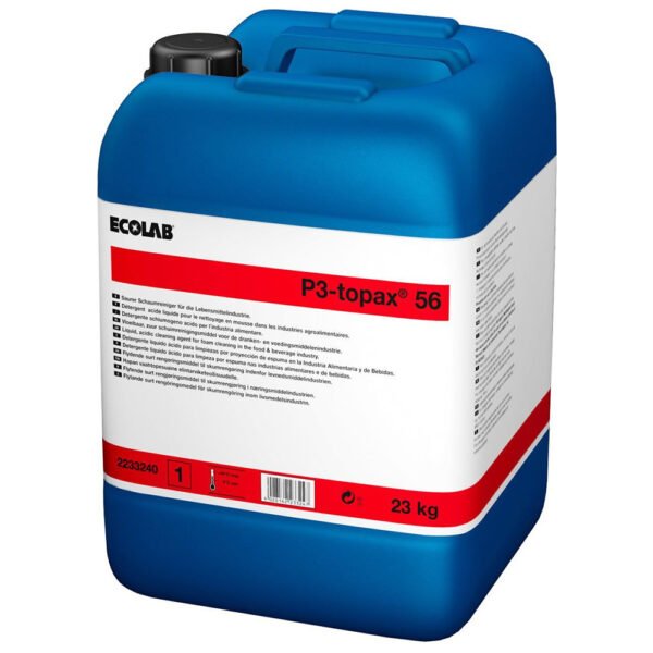 P3- TOPAX 56 Détergent acide moussant Pour le nettoyage et la rénovation des machines et équipements inox dans plusieurs industries.